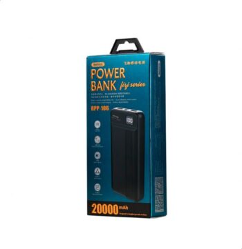 item_XL_ Remax RPP-106 Power Bank, Wired 20000 mah, 2 Ports - Black