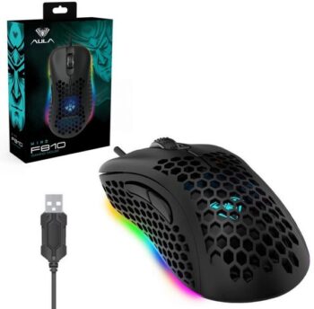 Aula F810 Gaming Mouse Programmable USB With Rainbow Backlight For PC