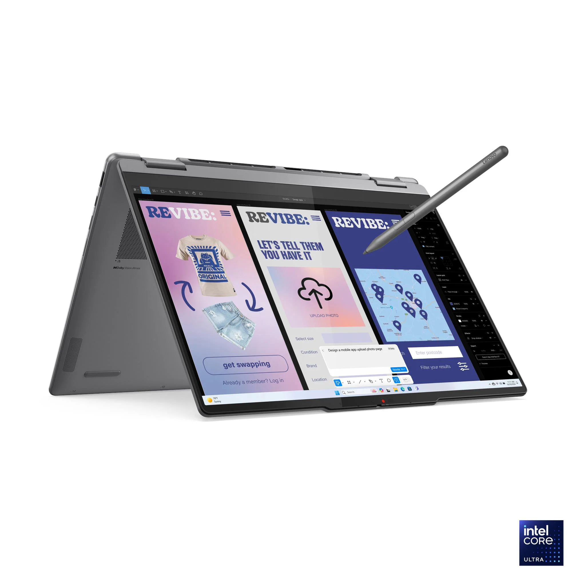Lenovo Yoga 7 2-in-1 14ILL10 - Intel Core Ultra 7 258V, 32GB Ram LPDDR5x-8533, 1TB NVMe, Integrated Intel Arc Graphics 140V, 14" 2.8K WQXGA+ (2880x1800) OLED 1100nits 120Hz Touch, Win 11-Luna Grey - Lenovo Yoga Pen - 2 Year Warranty
