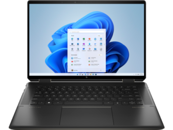 HP Spectre x360 2-in-1 Laptop 16-f2023dx -Core i7-1360P 3.70GHz, 16GB Ram DDR4-3200, 1TB Nvme, Intel Arc A370M Graphics 4GB GDDR6, 16" UHD+ UWVA OLED Touch-Full-size Backlit Keyboard-Finger Print + Hp Rechargeable MPP 2.0 Tilt Pen, Win11-Nightfall Black- 7H101UA