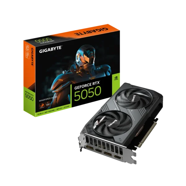 1000 Gigabyte Nvidia GeForce Windforce OC RTX 5050 8GB GDDR6, 128- bit