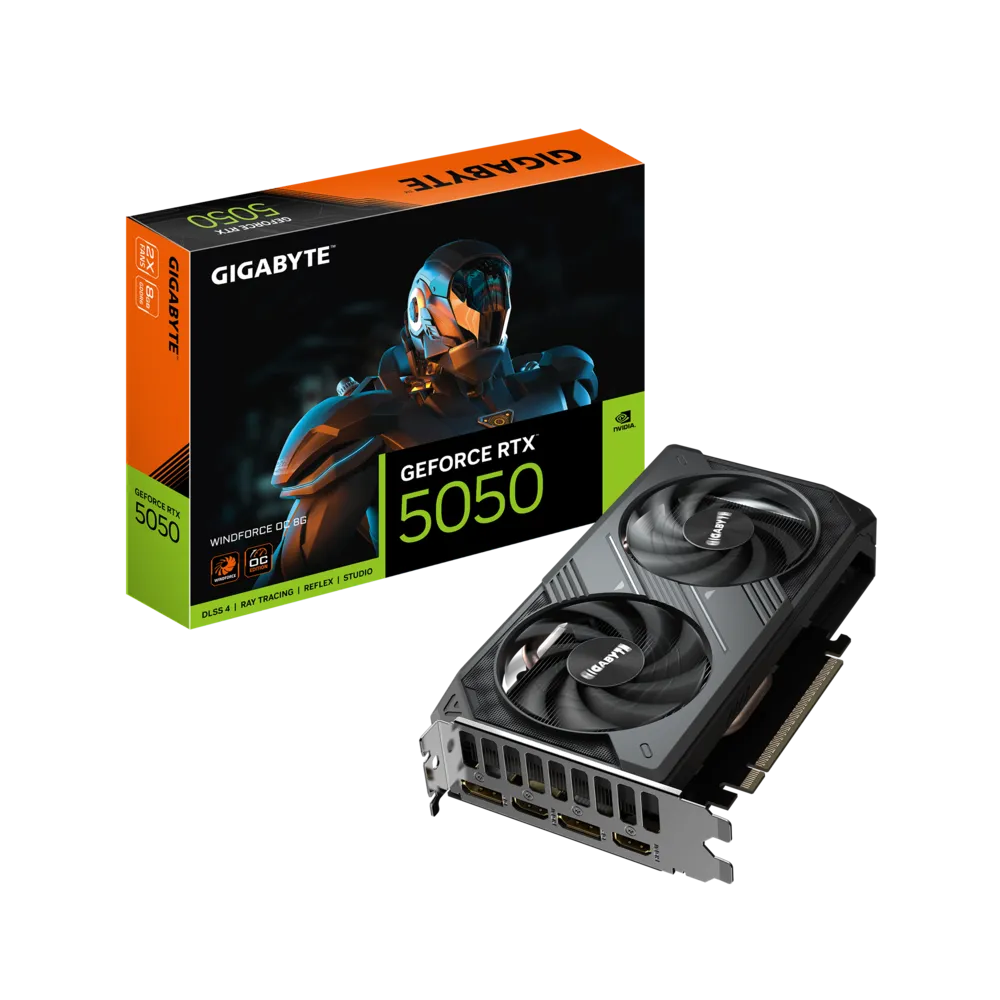 Gigabyte Nvidia GeForce Windforce OC RTX 5050 8GB GDDR6, 128- bit